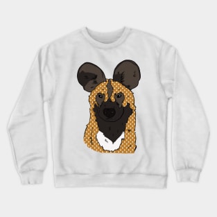 Pop art African hunting dog Crewneck Sweatshirt